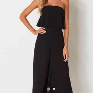 Black White Fox Boutique Strapless Jumpsuit